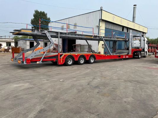 9800kg Тара Вес 3 оси 6/8/10 Автомобили Транспортный трактор Полуприцеп для автомобильной перевозки